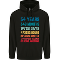 54th Birthday 54 Year Old Mens 80% Cotton Hoodie Black