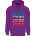 54th Birthday 54 Year Old Mens 80% Cotton Hoodie Purple