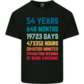 54th Birthday 54 Year Old Mens Cotton T-Shirt Tee Top Black