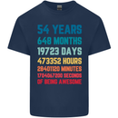 54th Birthday 54 Year Old Mens Cotton T-Shirt Tee Top Navy Blue