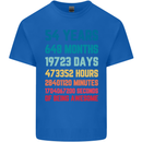54th Birthday 54 Year Old Mens Cotton T-Shirt Tee Top Royal Blue