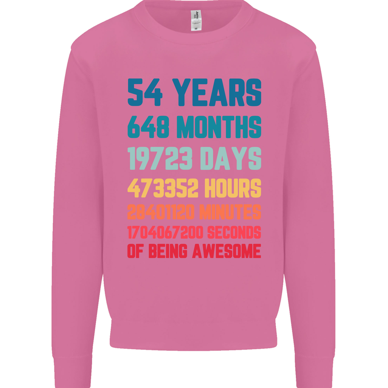 54th Birthday 54 Year Old Mens Sweatshirt Jumper Azalea