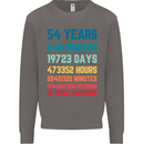 54th Birthday 54 Year Old Mens Sweatshirt Jumper Charcoal