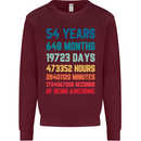 54th Birthday 54 Year Old Mens Sweatshirt Jumper Maroon