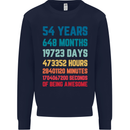 54th Birthday 54 Year Old Mens Sweatshirt Jumper Navy Blue