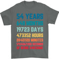 54th Birthday 54 Year Old Mens T-Shirt 100% Cotton Charcoal