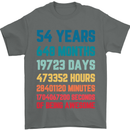54th Birthday 54 Year Old Mens T-Shirt 100% Cotton Charcoal