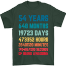 54th Birthday 54 Year Old Mens T-Shirt 100% Cotton Forest Green