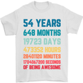 54th Birthday 54 Year Old Mens T-Shirt 100% Cotton White