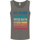 54th Birthday 54 Year Old Mens Vest Tank Top Charcoal