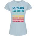 54th Birthday 54 Year Old Womens Petite Cut T-Shirt Light Blue