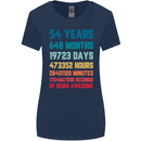 54th Birthday 54 Year Old Womens Wider Cut T-Shirt Navy Blue