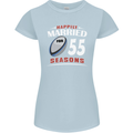 55 Year Wedding Anniversary 55th Rugby Womens Petite Cut T-Shirt Light Blue