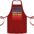 55th Birthday 55 Year Old Cotton Apron 100% Organic Maroon