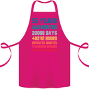 55th Birthday 55 Year Old Cotton Apron 100% Organic Pink