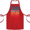 55th Birthday 55 Year Old Cotton Apron 100% Organic Red