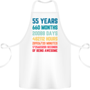55th Birthday 55 Year Old Cotton Apron 100% Organic White