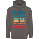 55th Birthday 55 Year Old Mens 80% Cotton Hoodie Charcoal