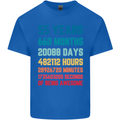 55th Birthday 55 Year Old Mens Cotton T-Shirt Tee Top Royal Blue