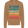 55th Birthday 55 Year Old Mens Sweatshirt Jumper Caramel Latte