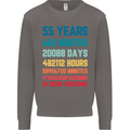 55th Birthday 55 Year Old Mens Sweatshirt Jumper Charcoal