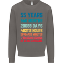 55th Birthday 55 Year Old Mens Sweatshirt Jumper Charcoal