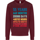 55th Birthday 55 Year Old Mens Sweatshirt Jumper Maroon