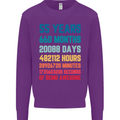 55th Birthday 55 Year Old Mens Sweatshirt Jumper Purple