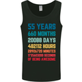 55th Birthday 55 Year Old Mens Vest Tank Top Black