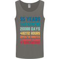 55th Birthday 55 Year Old Mens Vest Tank Top Charcoal