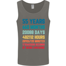 55th Birthday 55 Year Old Mens Vest Tank Top Charcoal