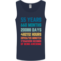 55th Birthday 55 Year Old Mens Vest Tank Top Navy Blue