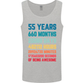 55th Birthday 55 Year Old Mens Vest Tank Top Sports Grey