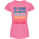55th Birthday 55 Year Old Womens Petite Cut T-Shirt Azalea