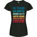 55th Birthday 55 Year Old Womens Petite Cut T-Shirt Black