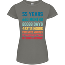 55th Birthday 55 Year Old Womens Petite Cut T-Shirt Charcoal