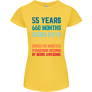 55th Birthday 55 Year Old Womens Petite Cut T-Shirt Yellow