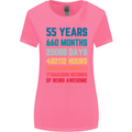 55th Birthday 55 Year Old Womens Wider Cut T-Shirt Azalea