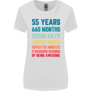 55th Birthday 55 Year Old Womens Wider Cut T-Shirt White