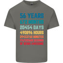56th Birthday 56 Year Old Mens Cotton T-Shirt Tee Top Charcoal