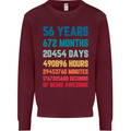 56th Birthday 56 Year Old Mens Sweatshirt Jumper Maroon