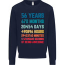 56th Birthday 56 Year Old Mens Sweatshirt Jumper Navy Blue