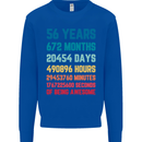 56th Birthday 56 Year Old Mens Sweatshirt Jumper Royal Blue