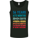 56th Birthday 56 Year Old Mens Vest Tank Top Black