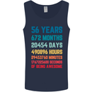 56th Birthday 56 Year Old Mens Vest Tank Top Navy Blue