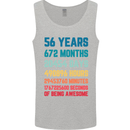 56th Birthday 56 Year Old Mens Vest Tank Top Sports Grey