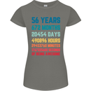 56th Birthday 56 Year Old Womens Petite Cut T-Shirt Charcoal