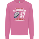 57 Year Wedding Anniversary 57th Rugby Mens Sweatshirt Jumper Azalea