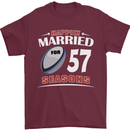 57 Year Wedding Anniversary 57th Rugby Mens T-Shirt 100% Cotton Maroon