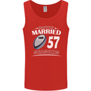 57 Year Wedding Anniversary 57th Rugby Mens Vest Tank Top Red